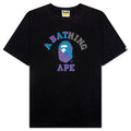 Tie Dye College Tee - Black/Black