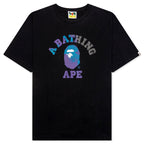 Tie Dye College Tee - Black/Black