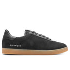 Town Nubuck and Leather Sneakers - Black