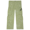 Twill Cargo Wide Leg Pant - Green