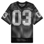 Varsity S/S Crop Fit Knit Football Jersey - Black