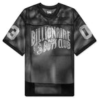 Varsity S/S Crop Fit Knit Football Jersey - Black
