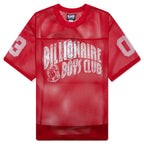 Varsity S/S Crop Fit Knit Football Jersey - Red