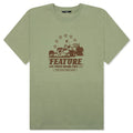 Vegas Racer Comic Tee - Oil Green - DNML