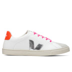 Junior Esplar Laces Chromefree - Extra White/Silver/Orange Fluorescent