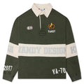 Vintage Washed L/S Rugby - Green