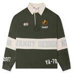 Vintage Washed L/S Rugby - Green