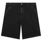 Washed Canvas Work Short - Black