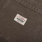 Washed Canvas Work Short - Brown