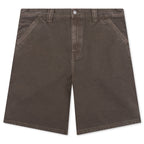 Washed Canvas Work Short - Brown