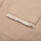 Washed Canvas Zip Hoodie - Tan