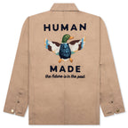 Washed Duck Coverall Jacket - Beige