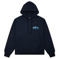 Wave Oval Hoodie - Navy
