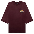 Willy Produce Destroyed Buffalo Tee - Beetroot