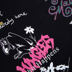 Winter Test Print Tee - Black