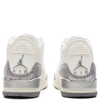 Women's Air Jordan 3 Retro - Sail/Cement Grey/Metallic Silver