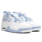 Women's Air Jordan 4 Retro 'Aluminum' - White/Aluminum/Blue Tint/Oil Green