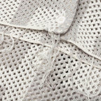 Crochet S/S Button Down - Stone