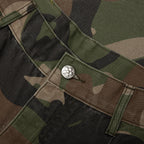 Woodland Camo Shorts -  Washed Green