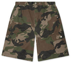 Woodland Camo Shorts -  Washed Green