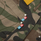 Woodland Camo Shorts -  Washed Green