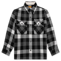 Wool Check Shirt Jacket - Black