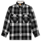 Wool Check Shirt Jacket - Black