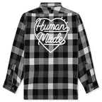 Wool Check Shirt Jacket - Black