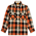 Wool Check Shirt - Orange