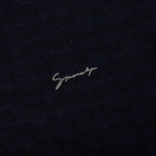 Zipped Hoodie In Monogram 72 Jacquard - Black/Navy