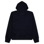 Zipped Hoodie In Monogram 72 Jacquard - Black/Navy