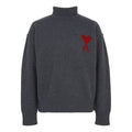 AMI Turtleneck Knitwear T-Shirt 'Gray' UKS839-018-084