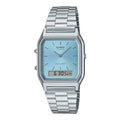 CASIO Vintage Waterproof Stainless Steel Strap 'Silver Blue' AQ-230A-2A1MQY