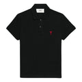 AMI Small Heart Logo Polo Shirt 'Black' BFUPL001-760-001