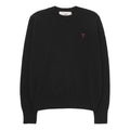 AMI Small Heart Logo Wool Knit 'Black' BFHKS001-001-001