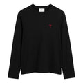 AMI Small Heart Logo Long Sleeve T-shirt 'Black' BFUTS235-724-001