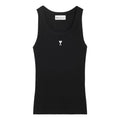 (WMNS) AMI Small Heart Logo Cotton Tank Top 'Black White Cream' FTP811-JE0117-045