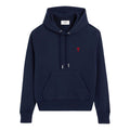 AMI Small Heart Logo Loop Bag Hoodie 'Night Blue' BFUSW235-730-430
