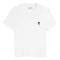 (WMNS) AMI Small Heart Logo T-shirt 'White Black' FTS347-724-100