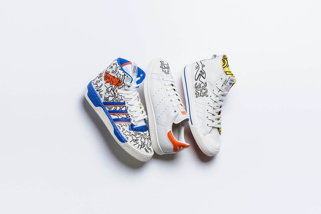 adidas Originals x Keith Haring Rivalry Hi - Crystal White/Blue/Core White