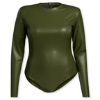 adidas Originals x Ivy Park Women's Plus Size Faux Leather Bodysuit - Wild Pine