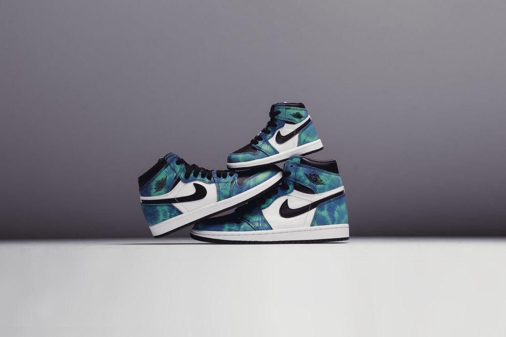Air Jordan 1 High OG (PS) "Tie-Dye" - White/Black/Aurora Green
