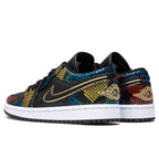 Women's Air Jordan 1 Low "Multicolor Snakeskin" - Black
