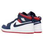 Air Jordan 1 Mid SE (PS) - White/University Red/Midnight Navy
