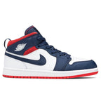 Air Jordan 1 Mid SE (PS) - White/University Red/Midnight Navy