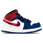 Air Jordan 1 Mid SE (TD) - White/University Red/Rush Blue