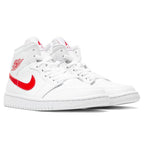 Women's Air Jordan 1 Mid - White/University Red