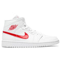 Women's Air Jordan 1 Mid - White/University Red