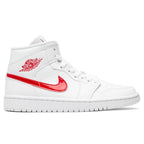 Women's Air Jordan 1 Mid - White/University Red