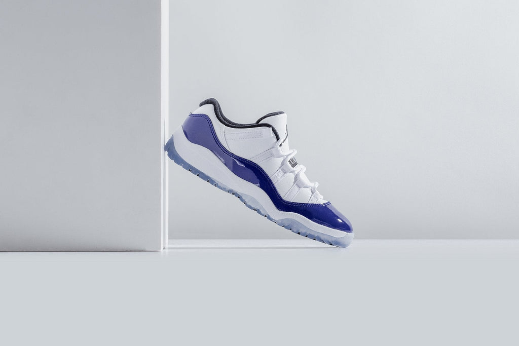 Air Jordan 11 Retro Low (PS) - White/Black/Concord